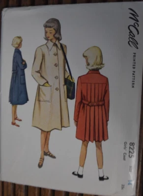 Vintage 1950 McCall's 8225 Girl's Coats Sz 14 Uncut - Image 1 of 2