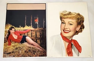 1954 A. Fox 12x16.5 Colored Lithograph Pictures Farmers Daughter Charming ~ F11a - Picture 1 of 5