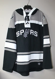 New NBA San Antonio Spurs old time jersey style mid weight cotton hoodie men XL - Picture 1 of 6