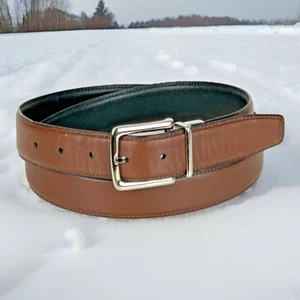 Cintura abito da uomo marrone/pelle cognac marrone Cole Haan taglia 36 - Foto 1 di 15