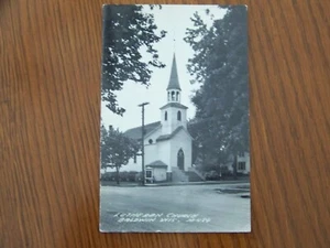 Baldwin Wisconsin WI RPPC Echtfoto lutherische Kirche nach Scotch Plains NJ - Bild 1 von 2
