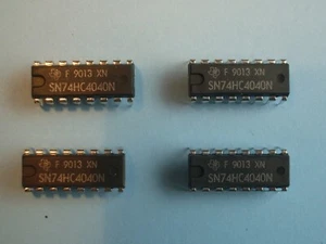 Lot 4 x SN74HC4040N : compteur 12 étages DIP, fabriqué par Texas Instruments - Imagen 1 de 1