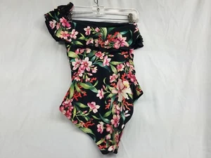 Carmen Marc Valvo Riviera Blooms Floral One Shoulder Swimsuit Women's Size 10 - Picture 1 of 5