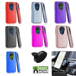 For Motorola G7 Optimo Case /Moto G7 Play Case 5.7" Shock absorbing Brush Cover - Picture 1 of 2