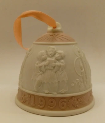 Lladro Anual Mate Porcelana Rosa Navidad Campana Adorno 16297 Retirado España Foto 1 de 4