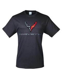 C8 Corvette Next Gen Carbon Flash Cotton T-Shirt - Gray or White - Picture 1 of 5