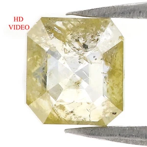 1.70 CT Natural Loose Emerald Cut Diamond 6.85 MM Yellow Emerald Diamond QL3097 - Picture 1 of 8