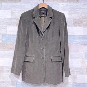 Chaqueta Blazer Brooks Brothers Wide Wale Pana Marrón Algodón De Colección Para Mujer 8 - Imagen 1 de 8
