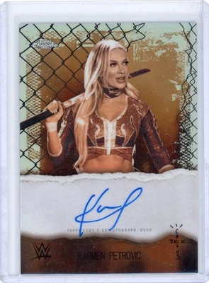 KARMEN PETROVIC 2025 TOPPS CHROME WWE CACTUS JACK Autograph REFRACTOR AUTO CARD - Image 1 of 2