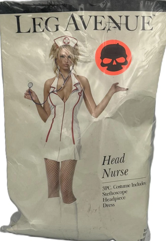 Head Nurse Adult Women's Alluring 3 piece Dress Costume, White, X-Large, 16/18 - Image 1 of 1