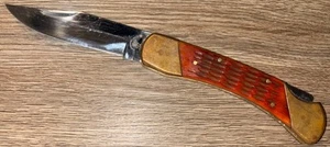 Copperhead Creek Lockback Jagged Bone Handle Knife - Picture 1 of 2