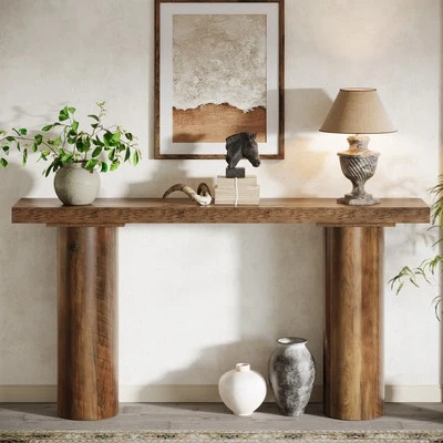 Farmhouse Table Entryway Console Narrow Long Sofa Table Hallway Entry Display - Image 1 of 4