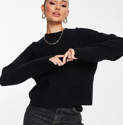 Paris Atelier & Other Stories Black Sweater Crew Neck Cozy Womens Sz Médium NWT - Image 1 of 4