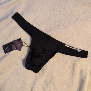 Brave Person Men's Black Cute Sexy Cheeky Thong Panty Underwear - Picture 1 of 2