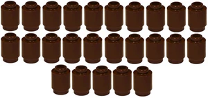 Lego 25x Dark Brown Round Brick 1x1 (3062) NEW!!! - Picture 1 of 1