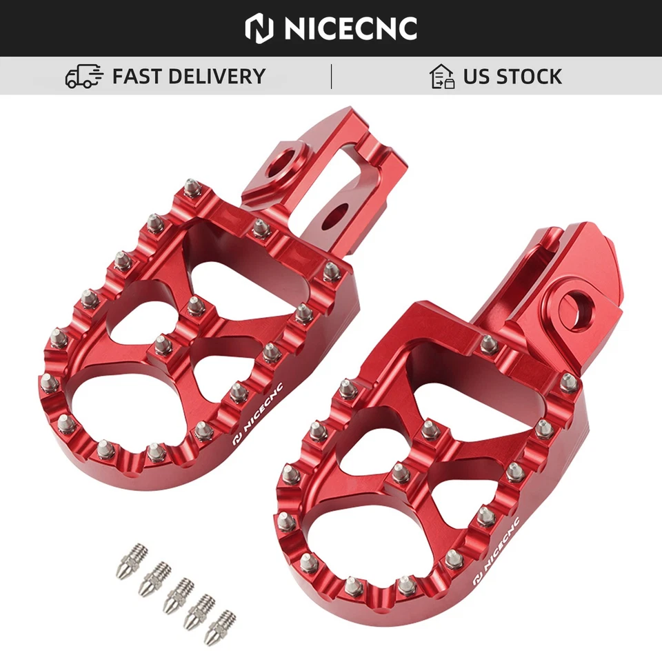 Pedales anchos CNC para Beta 200RR 250RR 300R 350RR 390RR 430RRR 2020-2024 Foto 1 de 4