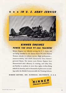 1941 Kinner Aircraft Engine/Ryan PT22 Ad 7/12/2025c - Picture 1 of 1