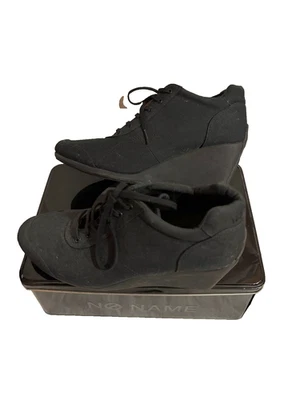 NO NAME  chaussures talons compensés noires lacets  pointure 39 - Photo 1/4