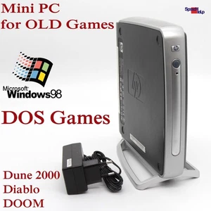 HP MINI-COMPUTER PC WINDOWS 98 SE GAMES SSD RS232 PARALLEL DUNE 2000 DOOM DIABLO - Afbeelding 1 van 8