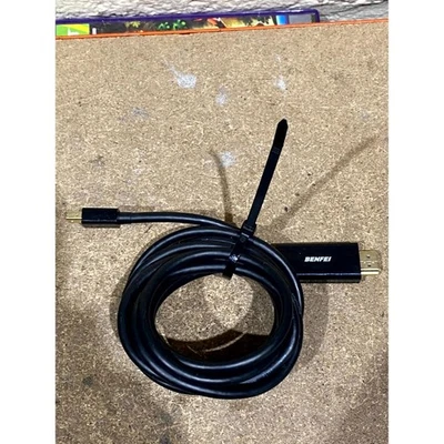 Benfei Mini DisplayPort (Mini DP) Male to HDMI Male Cable Lead Black Gold Plated - Image 1 of 4