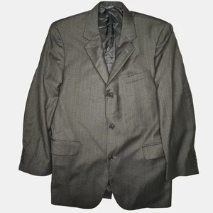 Brooks Brothers Blazer Mens 42 Gray Pinstripe Wool Cashmere Sport Coat Italy - Picture 1 of 9