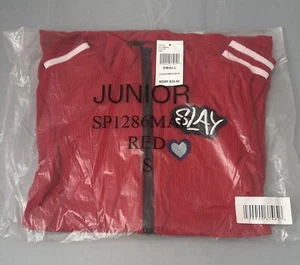 Almost Famous Junior Slay Heart Patch Track Jacket Red S Small - Picture 1 of 2
