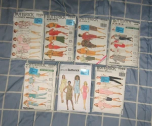 Lot of 7 Vintage BUTTERICK Sewing Patterns Classics Fast & Easy Fashion Addition - Picture 1 of 1