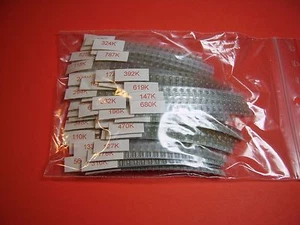 [1000 pcs] MINIMELF SMD KIT RESISTOR 1% 50ppm  100K-1M 50 VALUES x 20pcs - Picture 1 of 1
