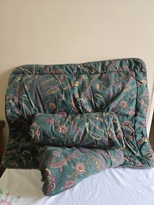 Set Of 3 Croscill Home Fashions Green Jacquard Multicolor Standard Pillow Shams - Picture 1 of 12