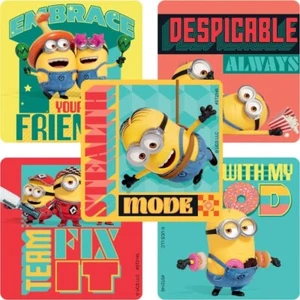 20 Despicable Me 4 Movie Stickers Party Favors Teacher Supply Minions - Picture 1 of 1