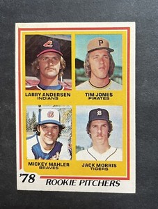 1978 Topps Pitchers Larry Andersen Tim Jones Mickey Mahler Jack Morris Rookie RC