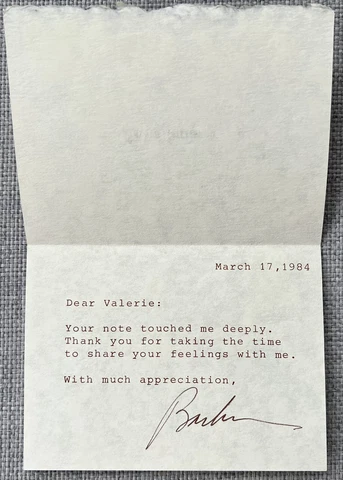Barbra Streisand Signed Note On Personal Stationary To Valerie Harper - RARE Cover