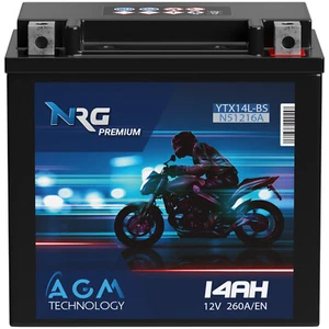 NRG YTX14L-BS AGM Motorradbatterie 14Ah 12V HVT-03 Batterie HVT3 Harley Davidson