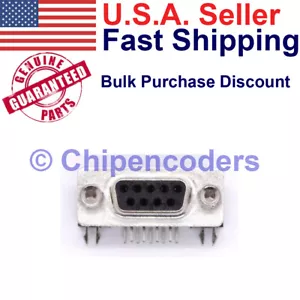 DB9 Female RS232 D-SUB Serial 9 Pin Right Angle Standard PCB Mount Connector - Picture 1 of 6