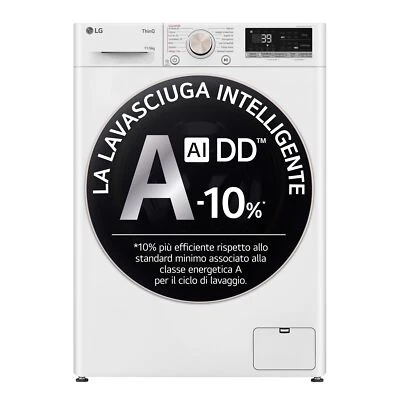 LG D4R7011TSW LAVASCIUGA 11+6 KG AIDD STEAM TURBOWAS   - Immagine 1 di 4