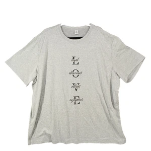 Women "LOVE" T-Shirt Size 5XL Gray Knit Pullover Crew Neck - Picture 1 of 9