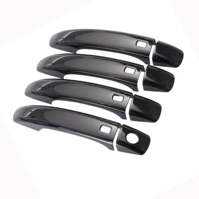 Para Audi A1 A4 A4L A5 S4 S5 Q3 Q5 B8 08-15 Negro Mate Manija Puerta Cubierta Tapicería Foto 1 de 4