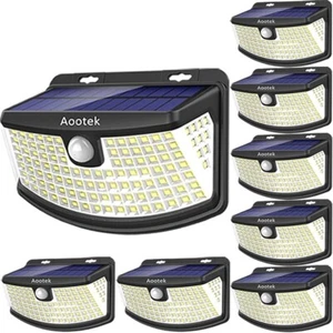 8 Solar-Watt LED Step Lights - PIR Motion Sensor, Remote Control, 270° Coverage - Picture 1 of 8