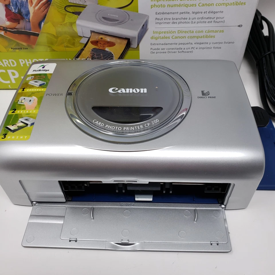 Canon Photo Printer CP-200 Digital Card Direct Print & Accessories In Box - Image 1 of 4