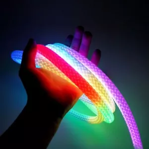 1m 5V 360 Degree Round RGB Neon LED Light Strip Kit Flexible IP67 Outdoor Decor - Picture 1 of 21