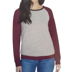 Buffalo David Bitton Blouse Womens Medium Multicolor Long Sleeve Baseball Raglan - Picture 1 of 10