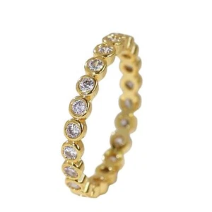 ✨New✨ Dainty CZ Diamond Bezel Eternity Ring | 6 - Picture 1 of 9