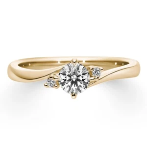 18K Yellow Gold Diamond Wedding Ring Certified 0.60 Ct Lab Grown Round Cut - Picture 1 of 9