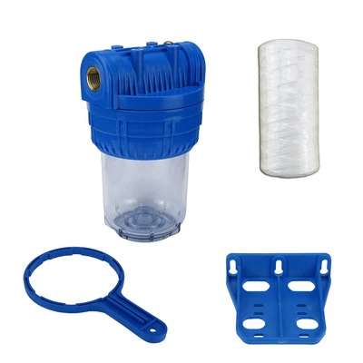 Wasser Filtergehäuse 5" 3-teilig 1/2" IG Messing Vorfilter Garten + Wickelfilter - Bild 1 von 3