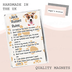 JACK RUSSELL RULES ✳ FUNNY DOG QUOTE ✳ LARGE FRIDGE MAGNET ✳ NOVELTY GIFT