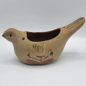 PLANTADORA BOHO COLGANTE PÁJARO Arcilla Paloma Cerámica Floral Años 70 Decoración - Imagen 1 de 11