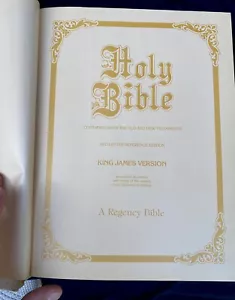 Holy Bible King James Version. Our Family Bible. Large White. Vintage. - Picture 1 of 4