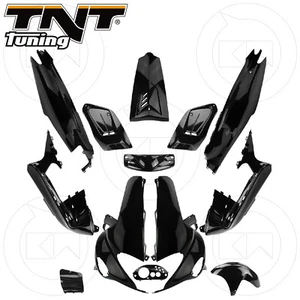 KIT CARENE 13 PEZZI CARENA VERSIONE ORIGINALE NERO GILERA RUNNER 125 SP DT 1997 - Picture 1 of 2