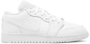 Nike Air Jordan 1 Low Triple White Tumbled Leather (GS) US 5Y EU 37,5 - Bild 1 von 7