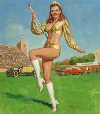 NEW Gil Elvgren Vintage Model Pin Up Girl Poster Art Print Canvas Free Shipping - Image 1 of 3